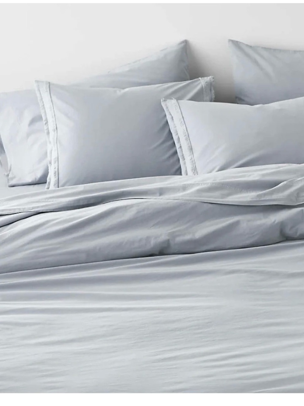 Crate&Barrel Favorite Washed Organic Cotton Eyelash Full/Queen Duvet
Cover